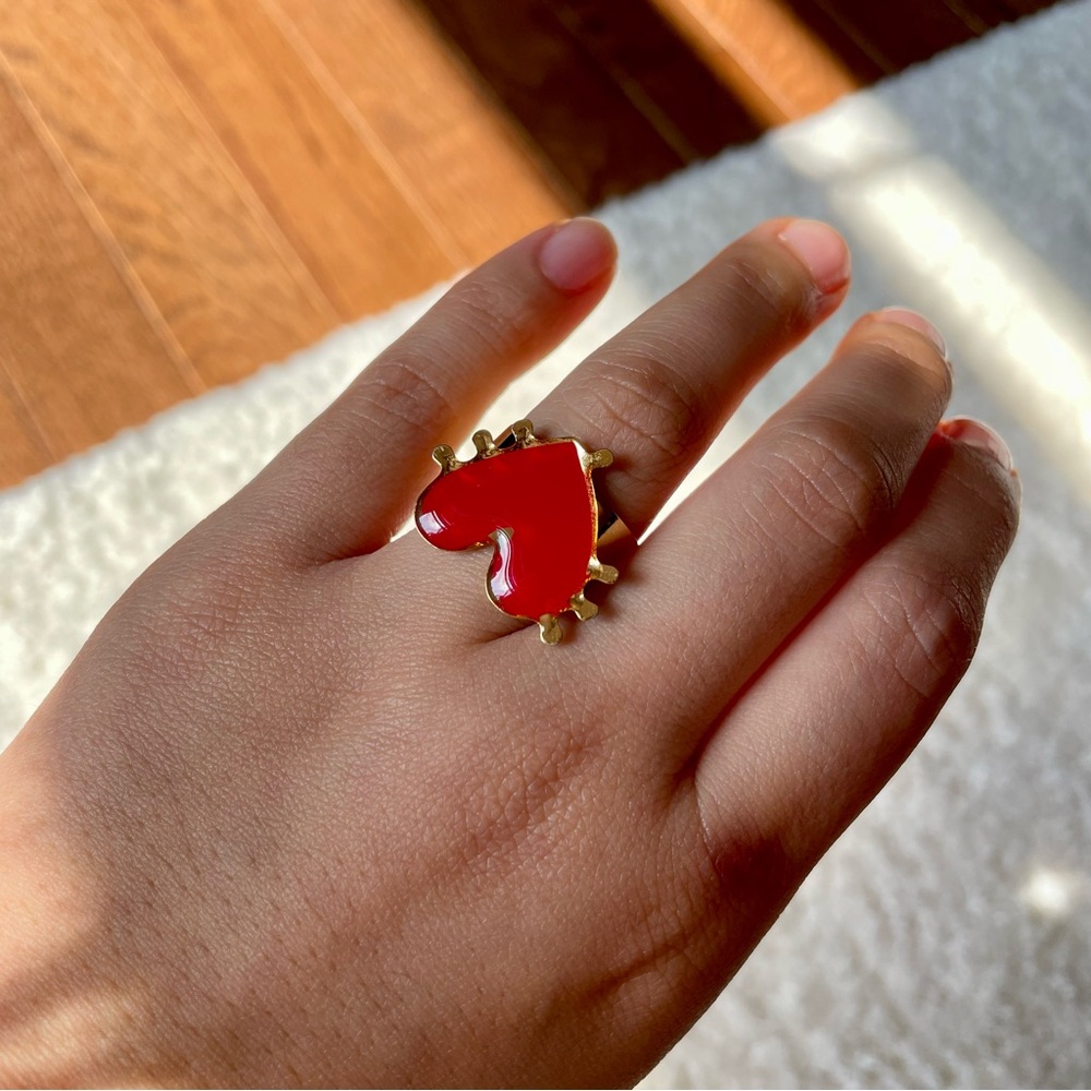 Red Heart Chunky Ring